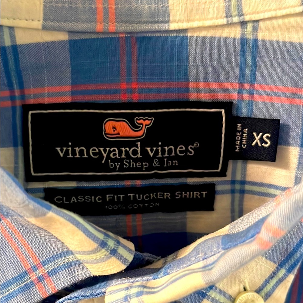Vineyard Vines Blue Plaid Men's Shirt